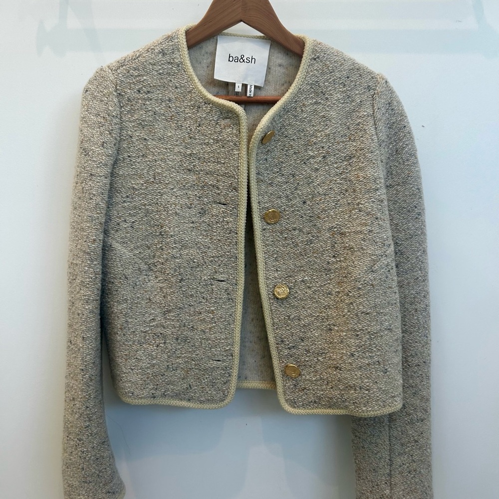 NWT ba&sh Ecru Textured Jacket - Picture 5 of 7